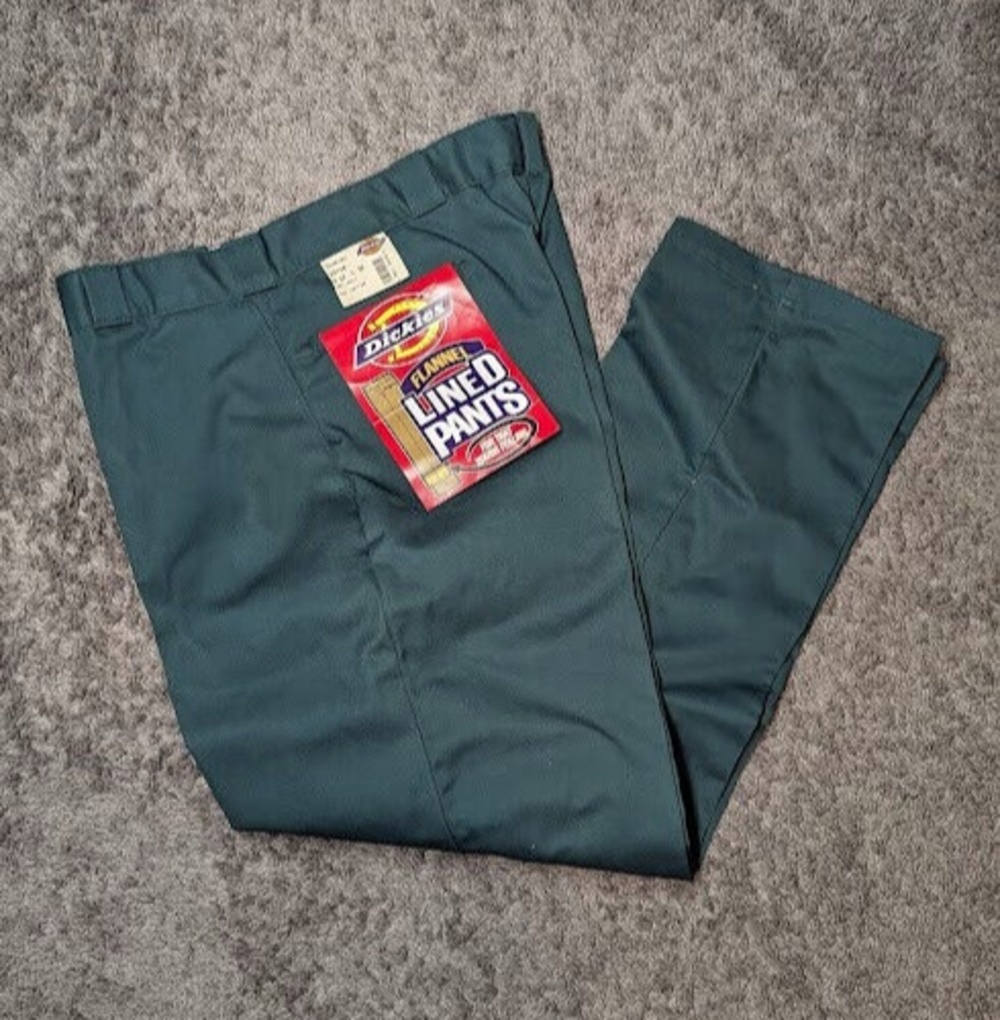 Vintage Dickies Flannel Lined Work Pants Size 42x32 NOS 70’s-80’s NWT
